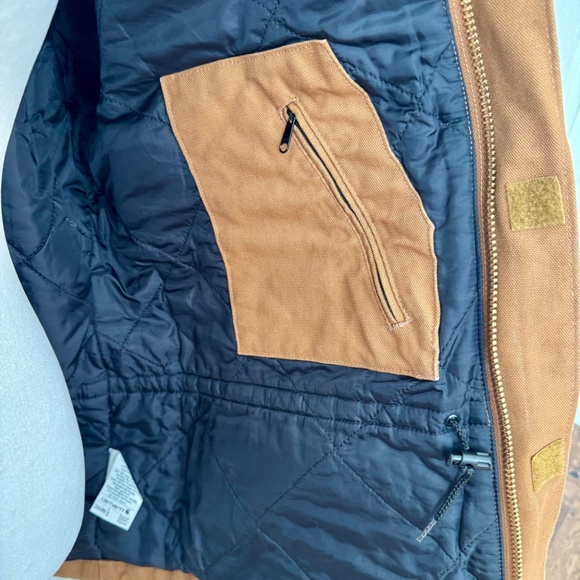 Carhartt Loose Fit Firm Duck Insulated Traditional Coat Brown Men's Size L - Picture 5 of 11